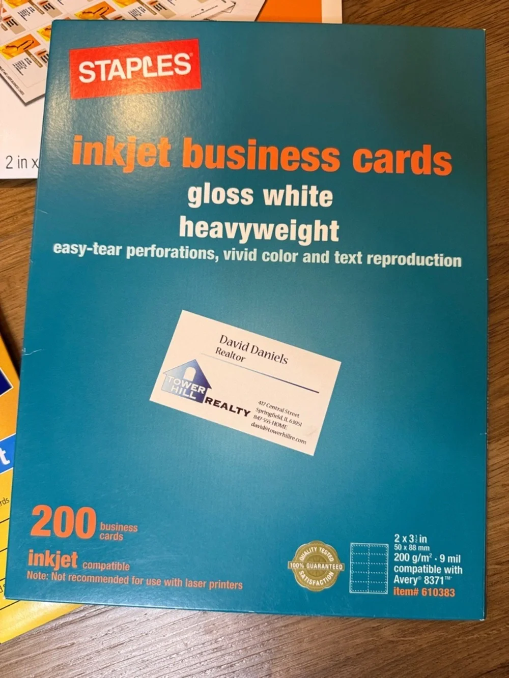 Ink Jet White Business Cards Lot of 4 Avery Staples Office Depot